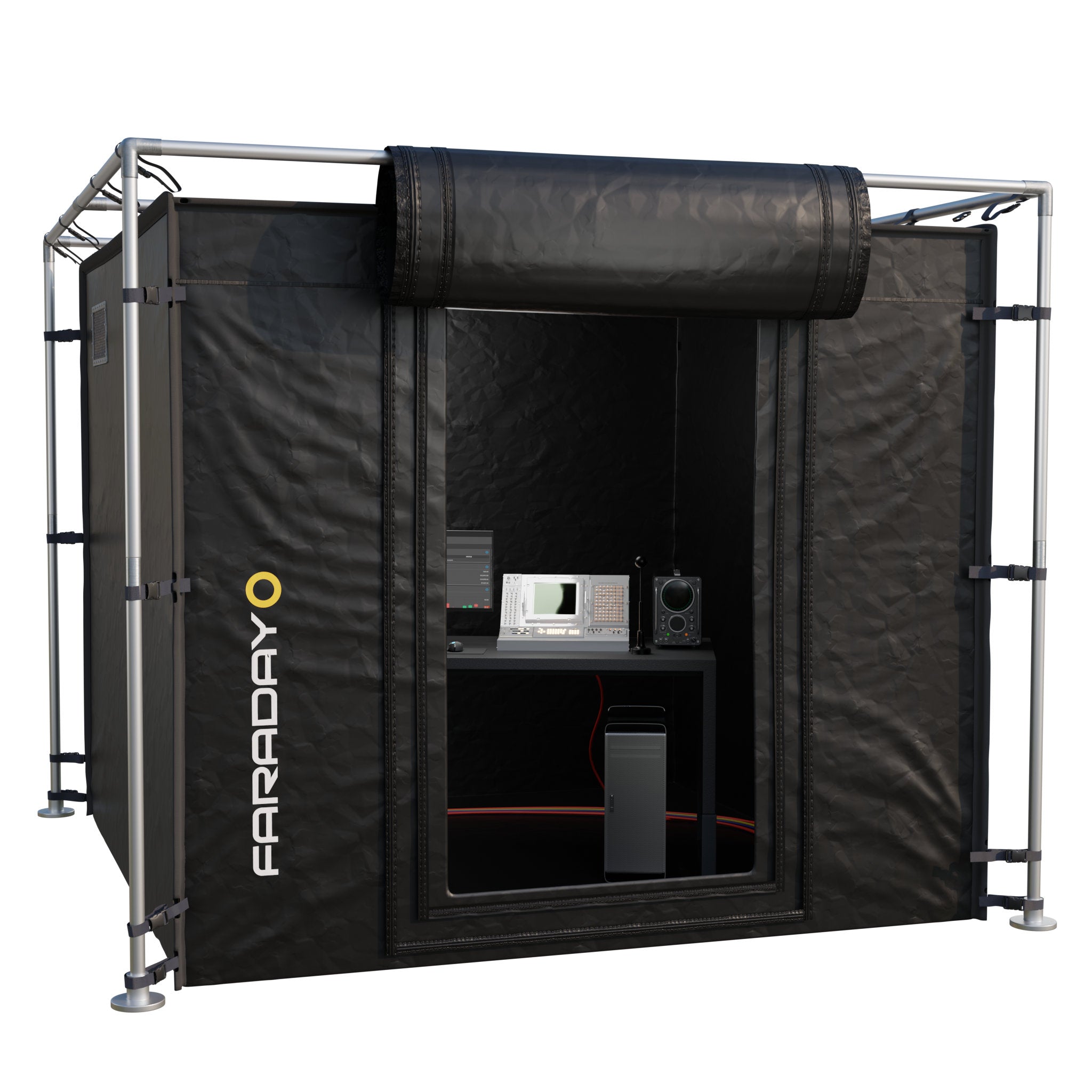 X-Large Faraday Tent вЂ“ LX Black RF/EMI Shielding Enclosure Room (9вЂІ x 9вЂІ x 6.5вЂІ) BERRY COMPLIANT image 1