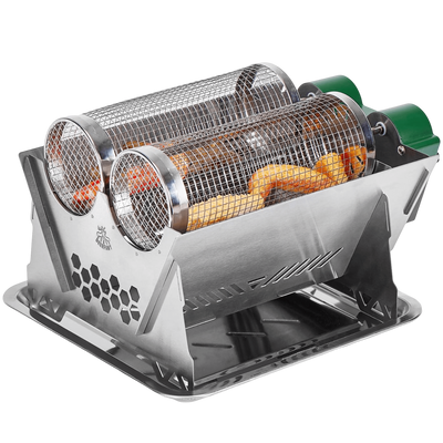 BougeRV Charcoal Electric BBQ Grill Rotisserie Kit