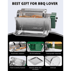 BougeRV Charcoal Electric BBQ Grill Rotisserie Kit