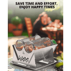 BougeRV Charcoal Electric BBQ Grill Rotisserie Kit