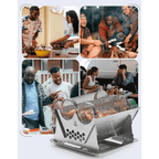 BougeRV Charcoal Electric BBQ Grill Rotisserie Kit