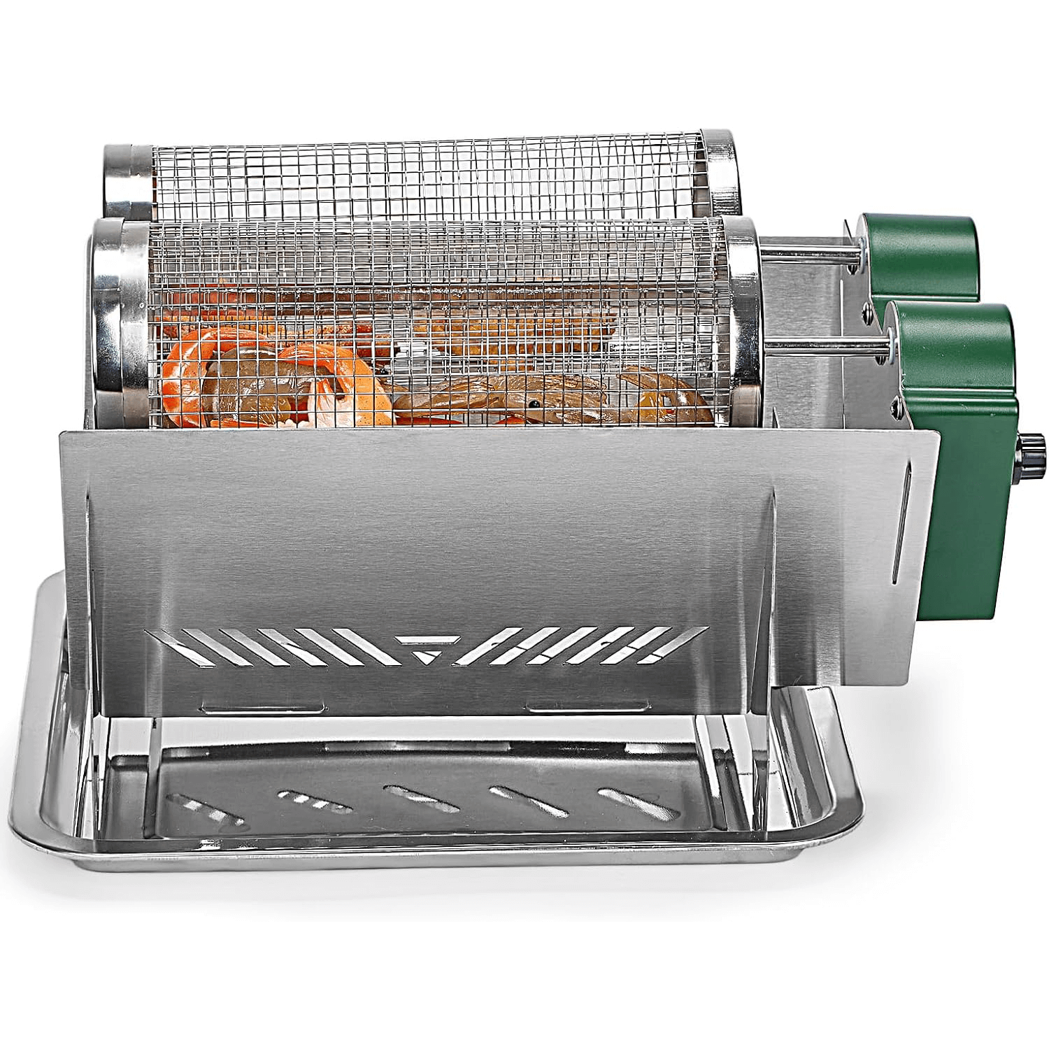 BougeRV Charcoal Electric BBQ Grill Rotisserie Kit