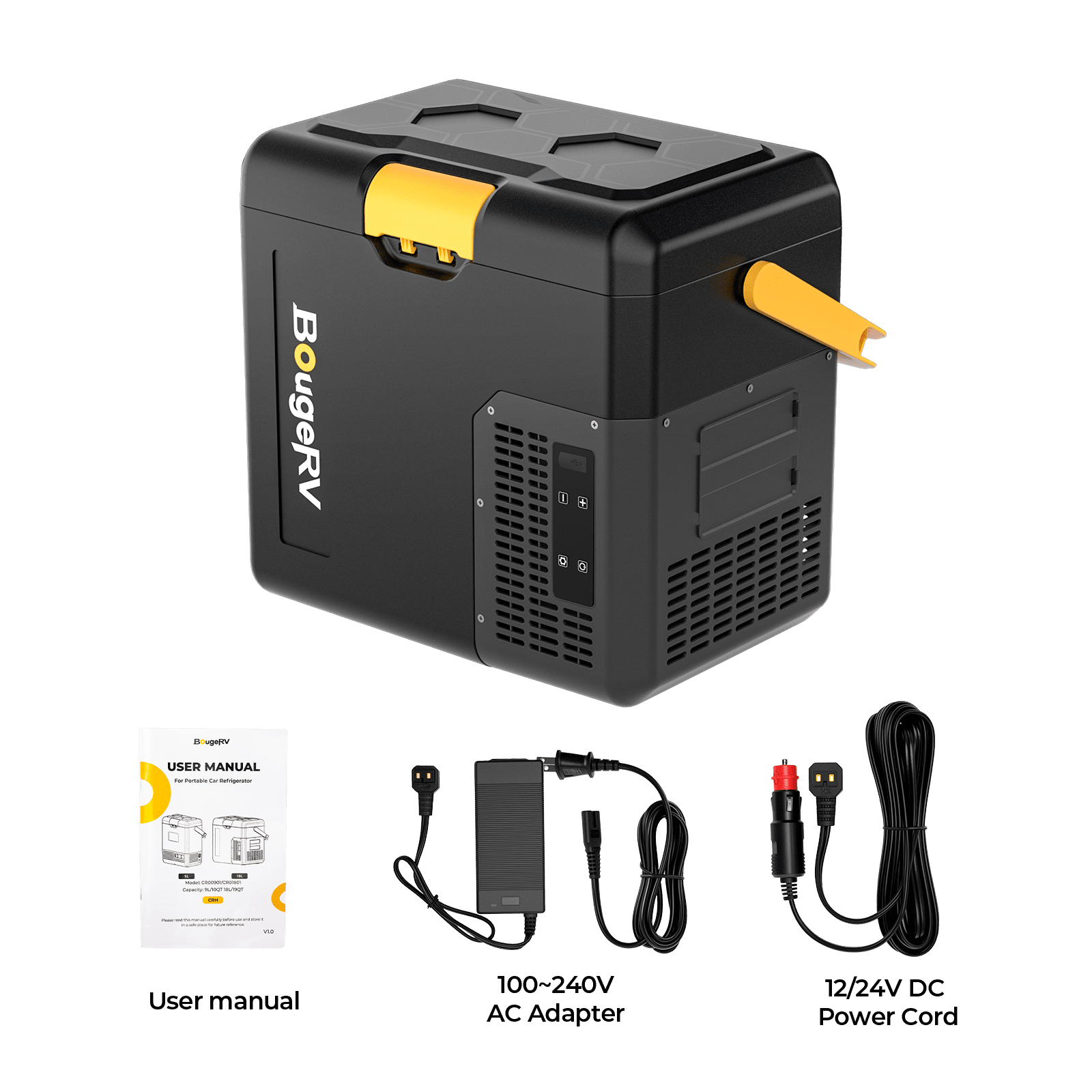 BougeRV CRH 19QT 12V Portable Car Fridge with 173Wh Battery